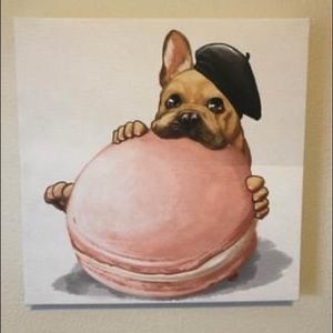 Canvas Wall Art Kids Room Cute Frenchie
